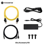 Airy accessory kit: Ethernet cable, power cord, power adapter, signal cable and mounting screws