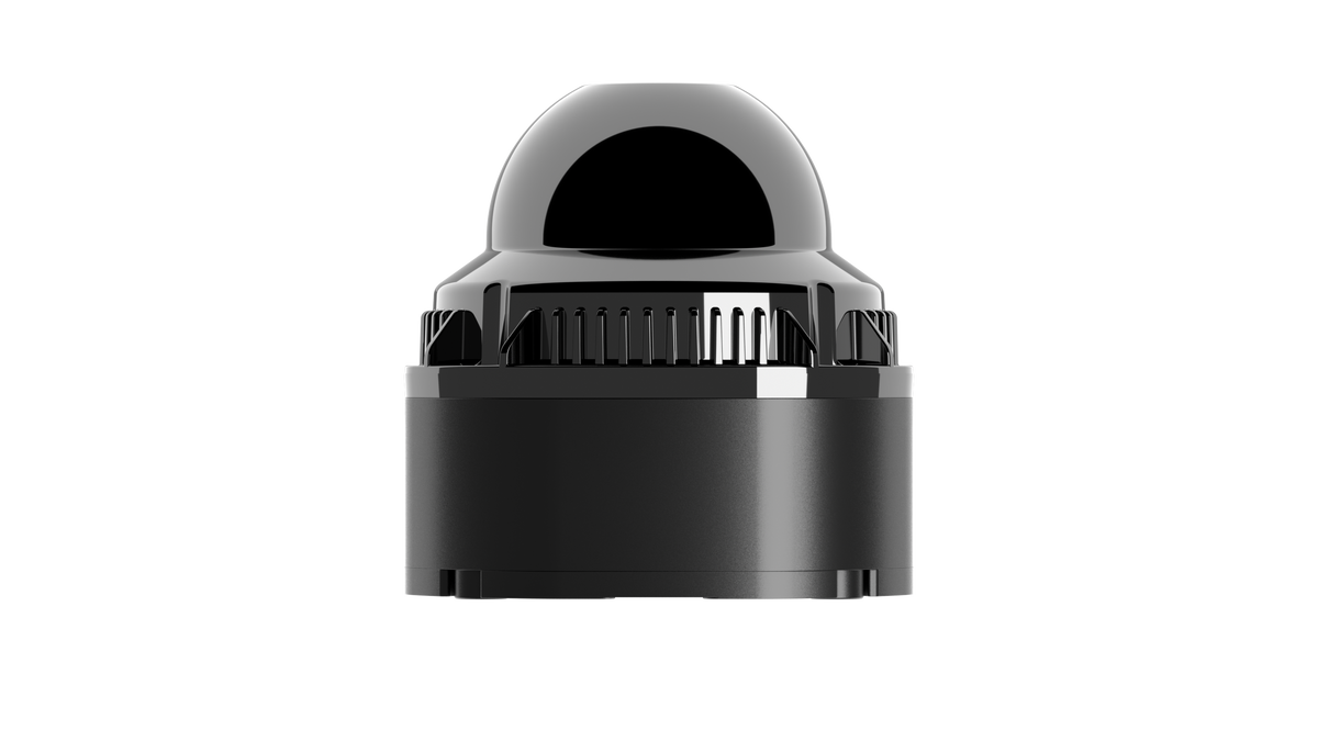 Airy Lite ultra-compact digital LiDAR with a dome-shaped hemispherical window on a black cylindrical body