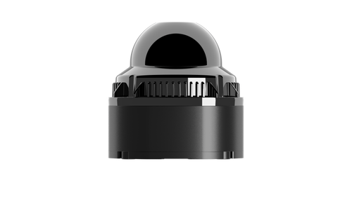 Airy Lite ultra-compact digital LiDAR with a dome-shaped hemispherical window on a black cylindrical body