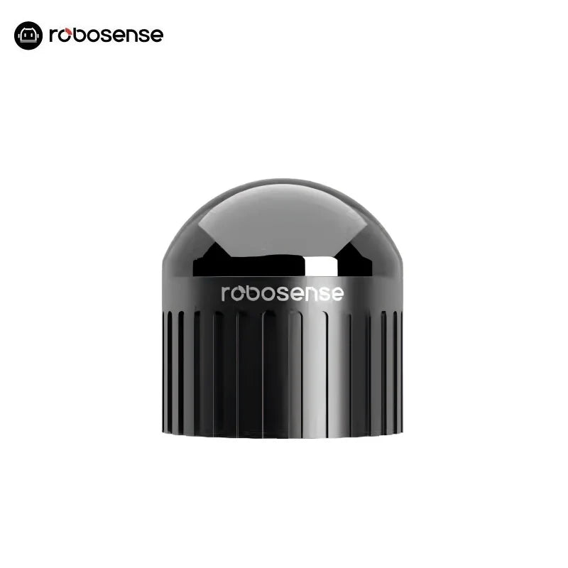 Airy digital LiDAR front view with the RoboSense logo on the dome base